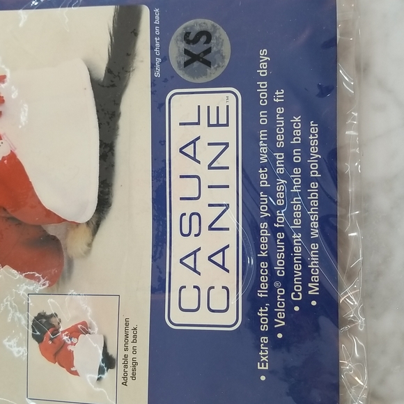 NWT Hooded Fleece Snowman Jacket for K9 X-Small - Picture 2 of 12